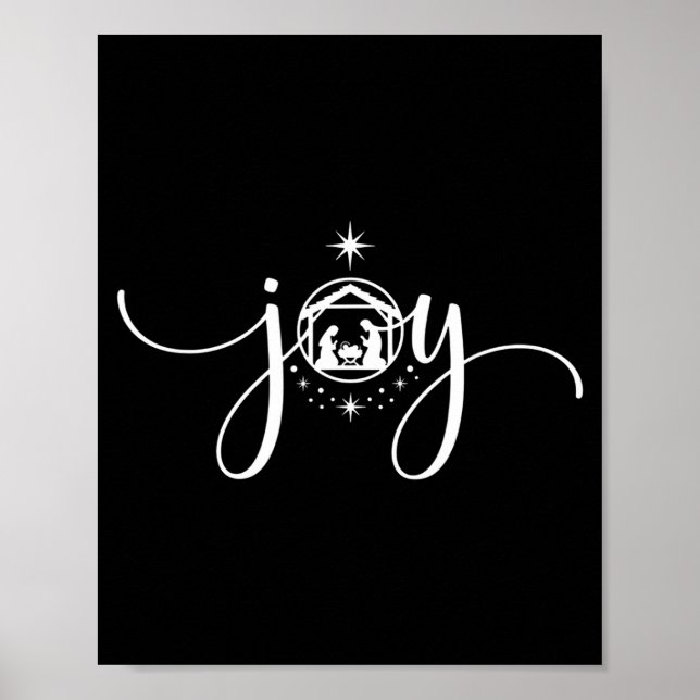 Poster Christian Joy Nativity Christmas - joy' With Baby  (Frente)