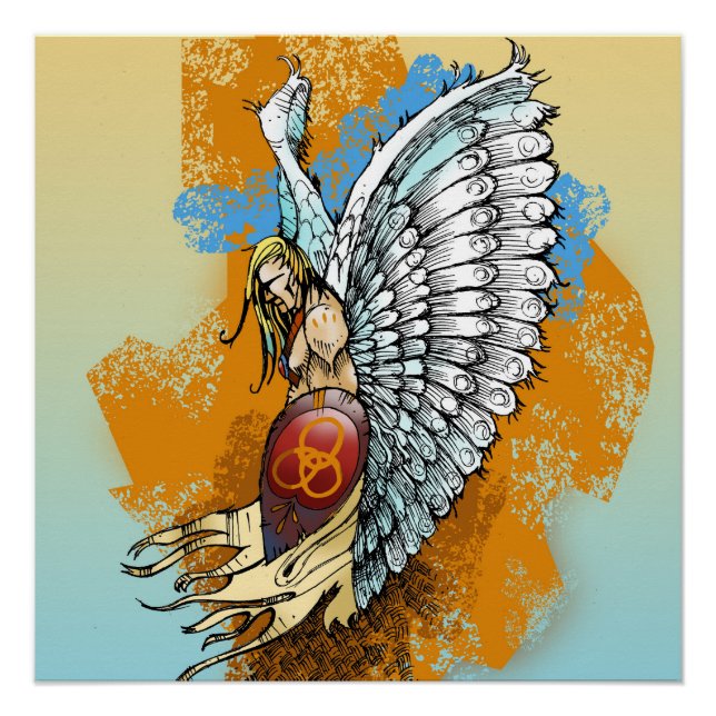 Pôster Christian Poster: Anjo Guerreiro (Frente)