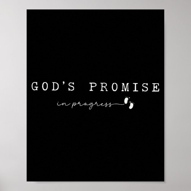 Poster Christian Pregnancy God'promise In Progresfaith Ba (Frente)