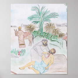 Poster Christian Trabalho de arte O bom samaritano