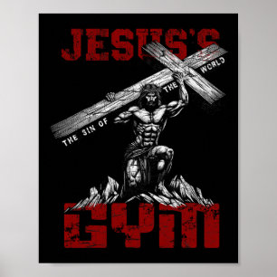 Poster Christian Workout Gym Bodybuilder Moti