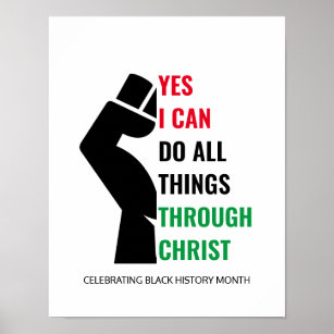 Poster Christian YES I CAN Black History Month