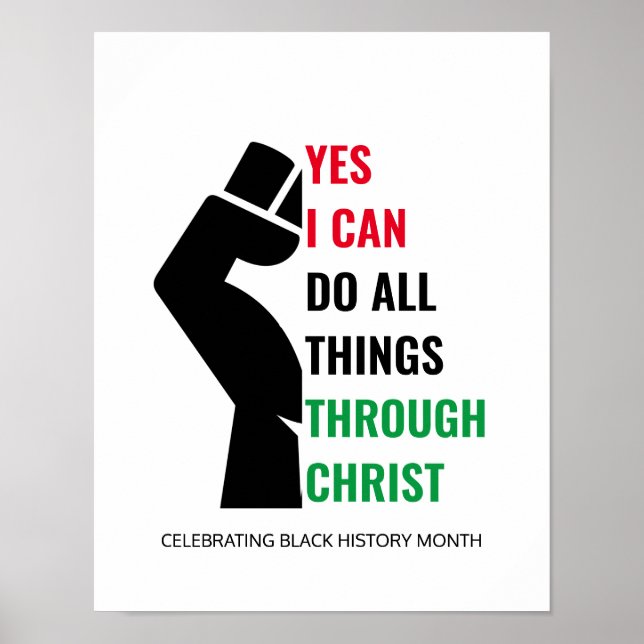 Poster Christian YES I CAN Black History Month (Frente)
