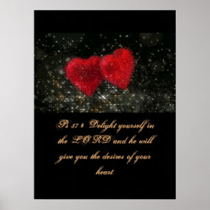 Pôster Christianity Scripture Ps 37:4