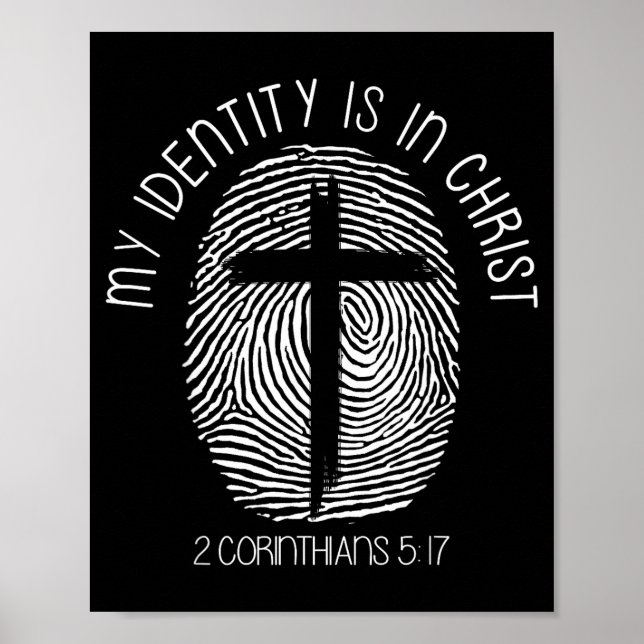 Poster Christians My Identity Is In Jesus Christ Bible Fa (Frente)
