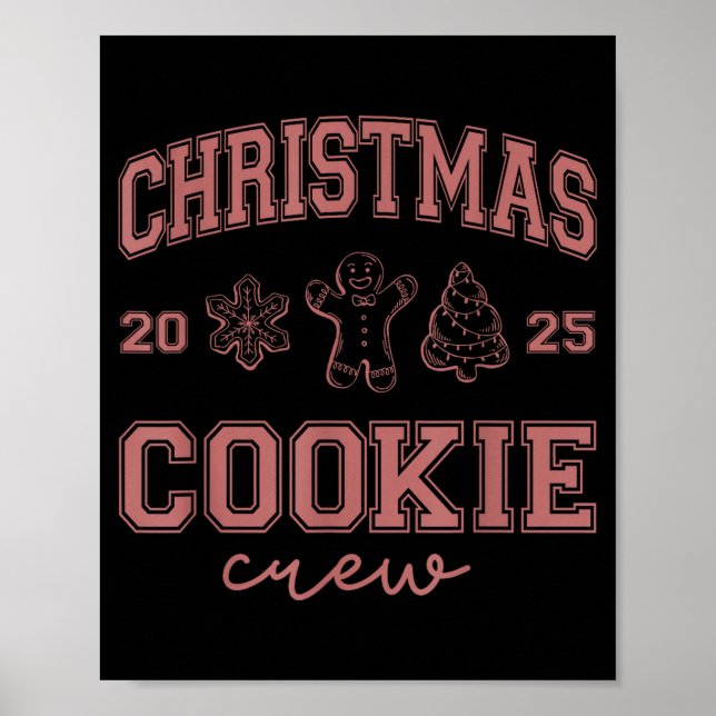 Poster Christmas 2025 Cookie Crew Gingerbread Funny Chris (Frente)
