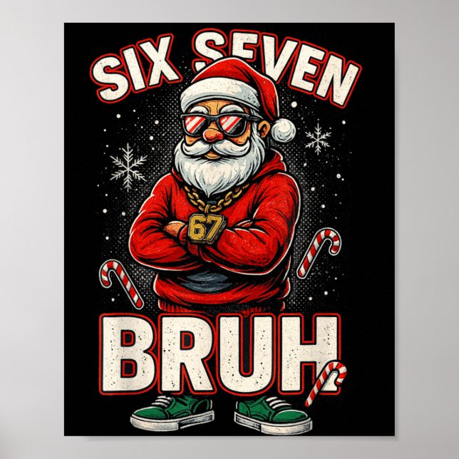 Poster Christmas 67 Meme Design Funny Six Seven Hands 6 7 (Frente)
