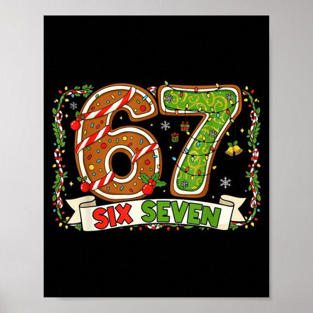 Poster Christmas 67 Xmas Gen Rizzmas 6 7 Santa Brainrot M (Frente)
