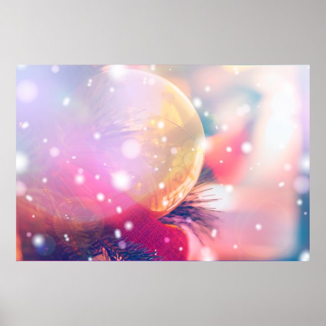 Poster Christmas background with bokeh lightabstract, bac (Frente)