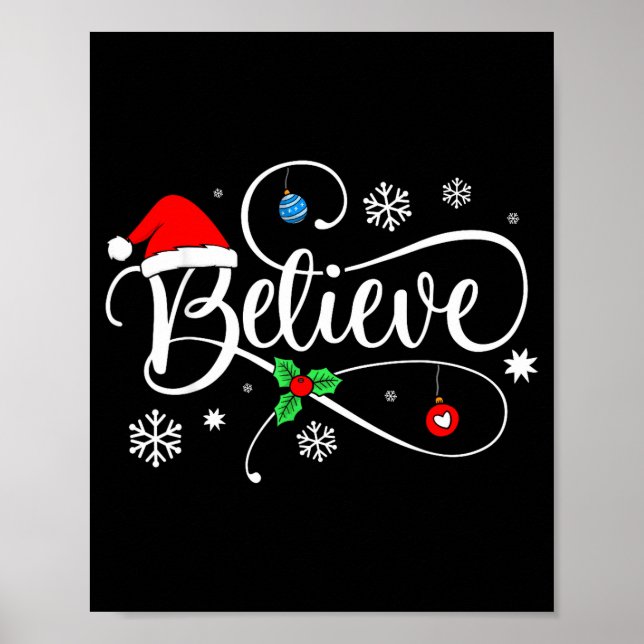 Poster Christmas Believe Santa Claus Believe Christmas  (Frente)