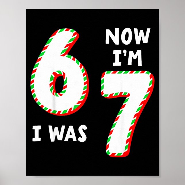 Poster Christmas Birthday 6 To 7 Age Upgrade Candy 67 Mem (Frente)