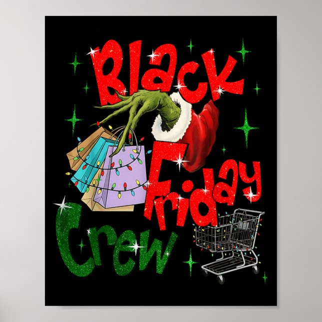Poster Christmas Black Shopng Family Funny Friday Shopng  (Frente)