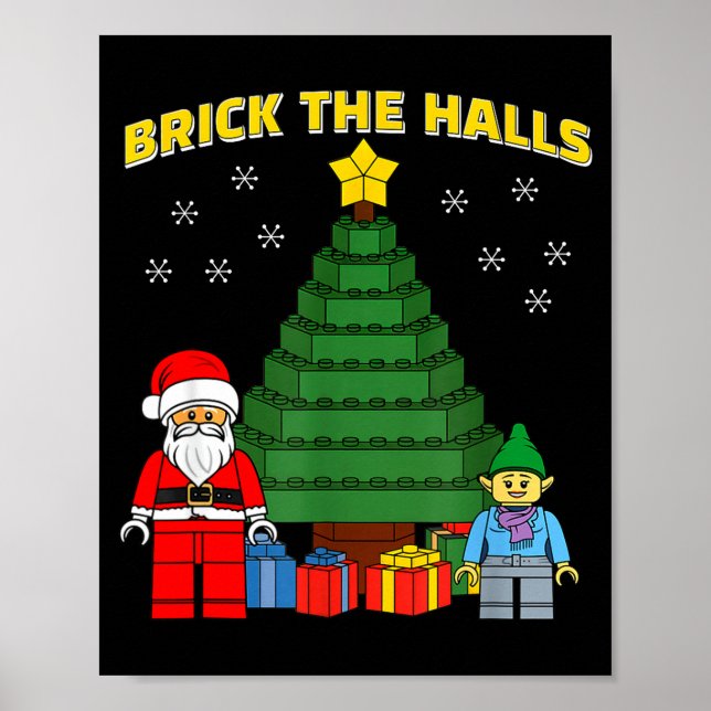 Poster Christmas Building Bricks Brick The Halls Block Bu (Frente)