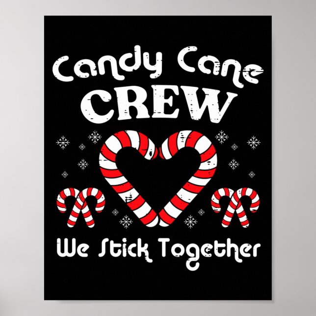 Poster Christmas Candy Cane Crew Stick Together Xmas Wome (Frente)