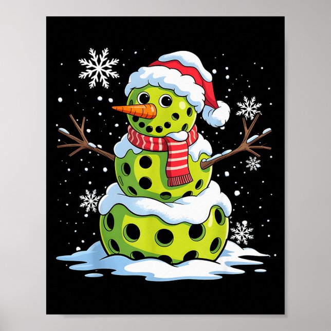 Poster Christmas Ckleball Snowman Christmas Women Men Kid (Frente)