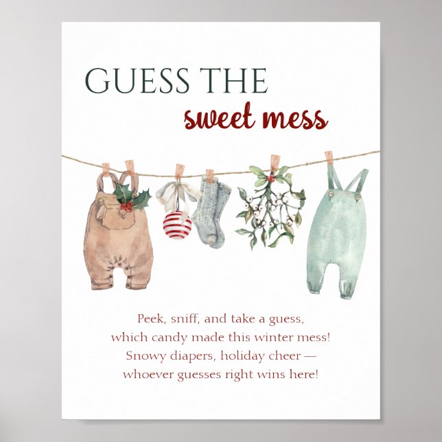 Poster Christmas Clothes Guess the Sweet Mess (Frente)