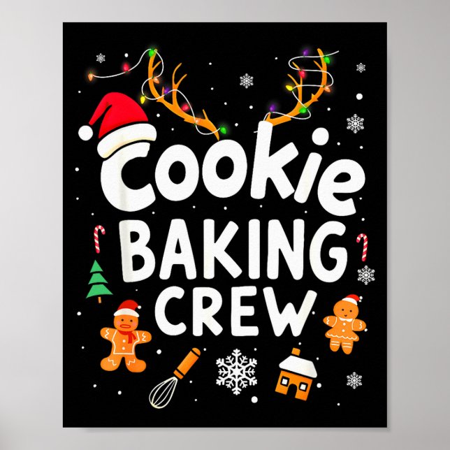 Poster Christmas Cookie Baking Crew Family Baking Team Fu (Frente)