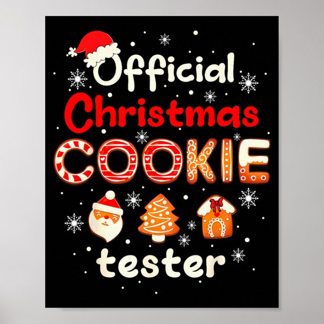 Poster Christmas Cookie Tester Taster Baking Crew Toddler (Frente)