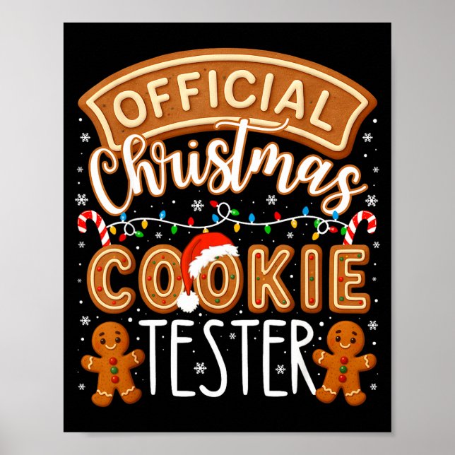 Poster Christmas Cookie Tester Taster Funny Family Baking (Frente)