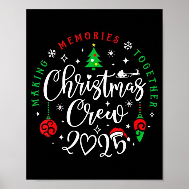 Poster Christmas Crew 2025 Family Matching Pajama  (Frente)