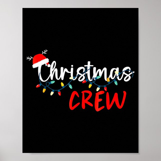 Poster Christmas Crew Xmas Lights Family Matching Pajamas (Frente)
