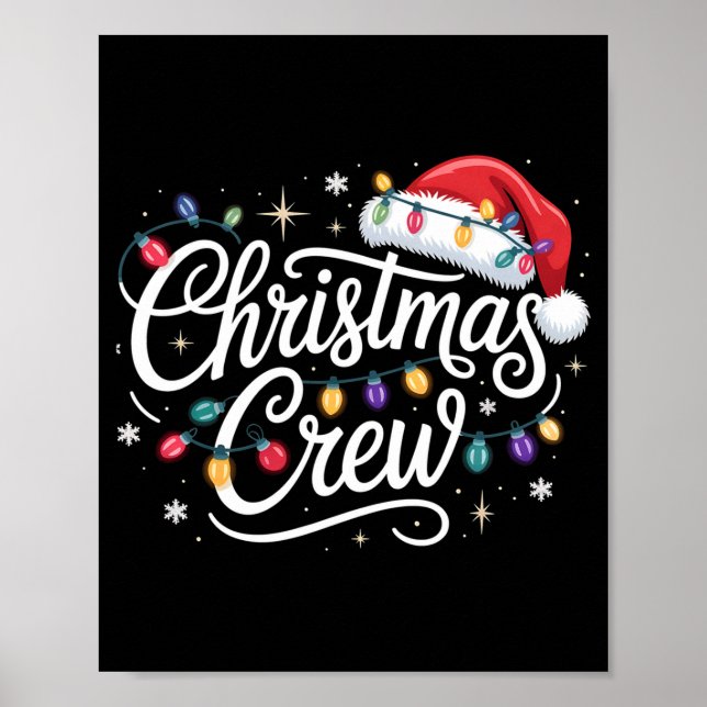 Poster Christmas Crew Xmas Lights Family Matching Pajamas (Frente)