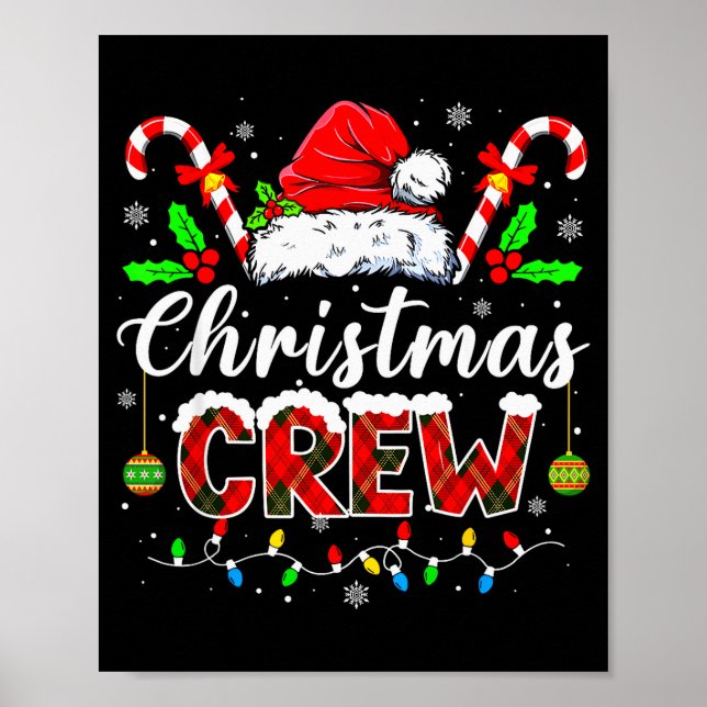 Poster Christmas Crew Xmas Lights Family Matching Pajamas (Frente)
