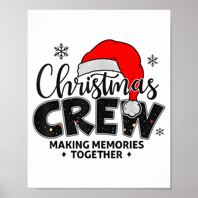 Poster Christmas Crew Xmas Lights Family Matching Pajamas (Frente)