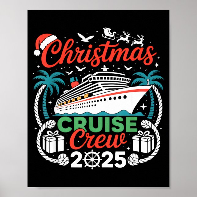 Poster Christmas Cruise Crew 2025 Matching  (Frente)