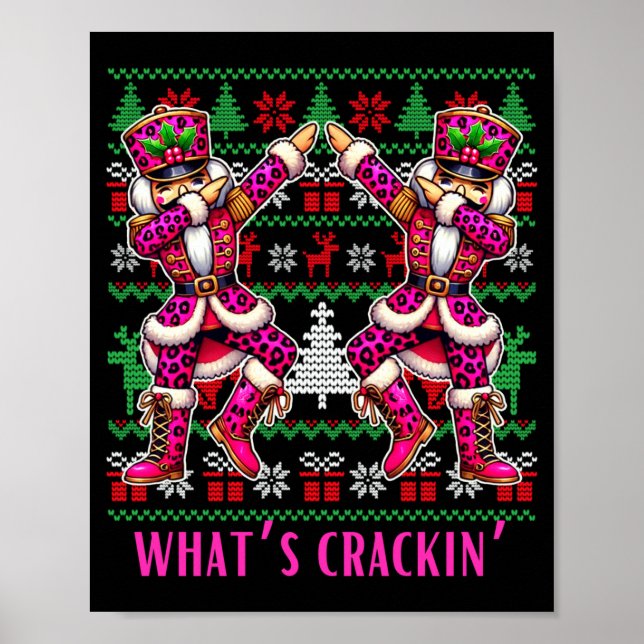 Poster Christmas Crushing It Nutcracker - Funny Retro Ugl (Frente)
