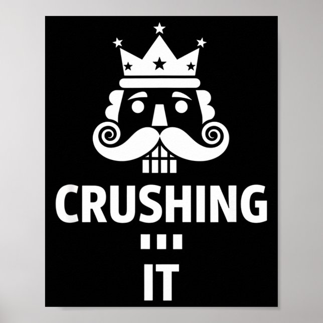 Poster Christmas Crushing It Nutcracker - Funny Retro Ugl (Frente)