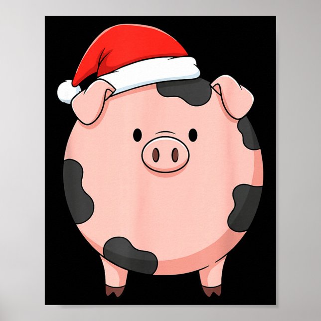 Poster Christmas Cute G Round Nk G Holiday Art  (Frente)