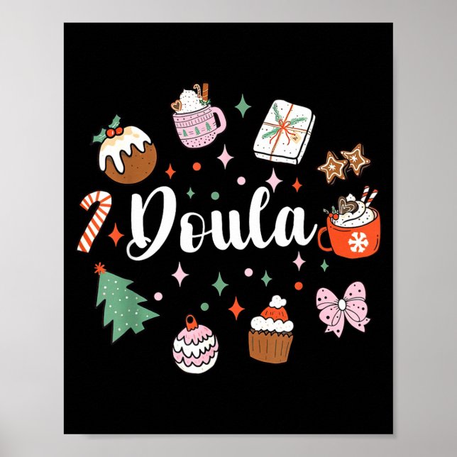 Poster Christmas Doula Midwife Birth Worker Stpartum Xmas (Frente)