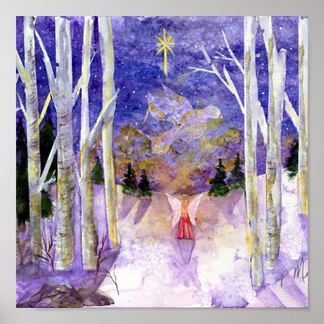 Pôster Christmas Dove Angel (Frente)