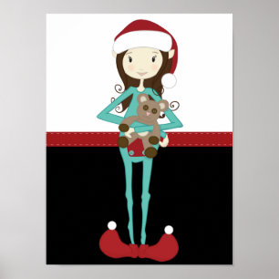 Poster Christmas Elf Girl