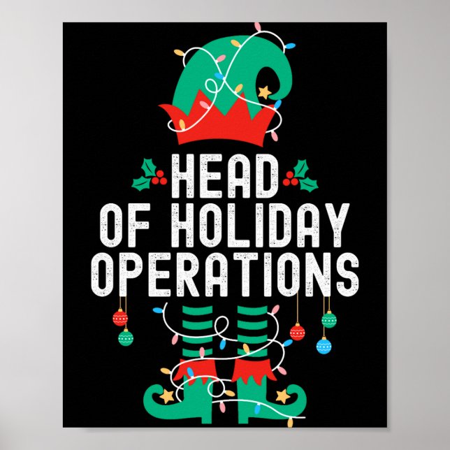 Poster Christmas Elf Office Team Party Family Matching _1 (Frente)