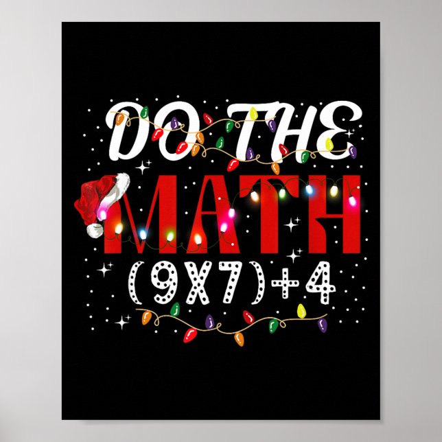 Poster Christmas Funny Do The Math Meme (9x7)+4 Gift Lear (Frente)