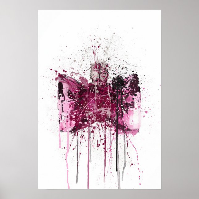 Poster Christmas Gift Fragrance Bottle 'Bow' (Frente)