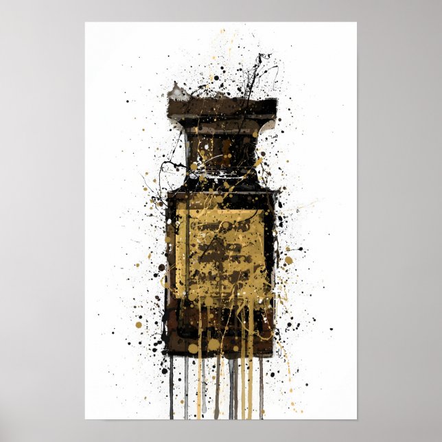 Poster Christmas Gift Fragrance Bottle 'Obsidian' (Frente)