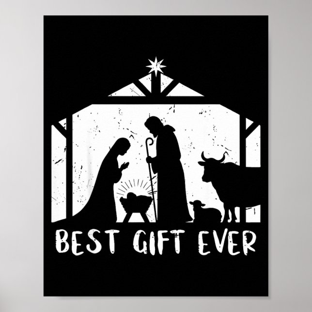 Poster Christmas Gift Jesus Nativity Christian Men Women  (Frente)