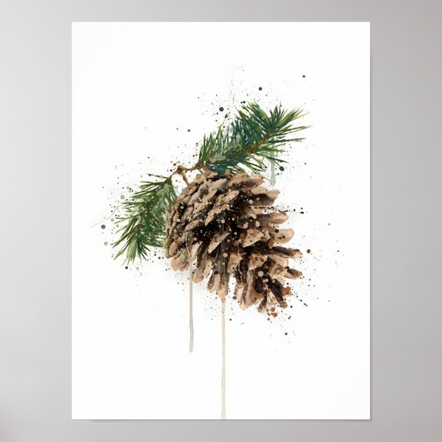 Poster Christmas Gift Pinecone (Frente)