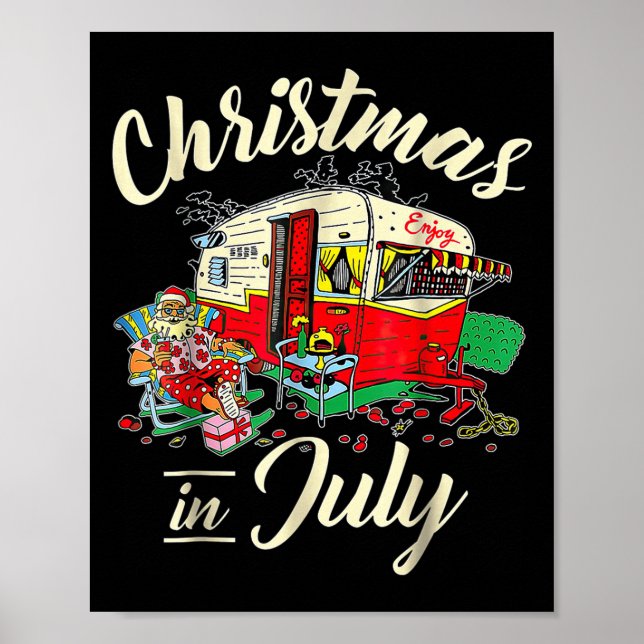 Poster Christmas In July Hipe Rv Camng Camng Lover  (Frente)
