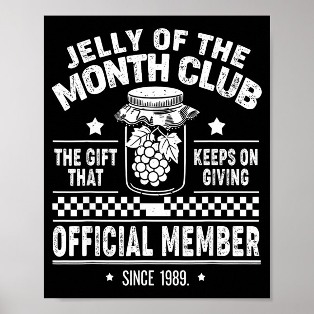 Poster Christmas Jelly Of The Month Club Member Funny Xma (Frente)