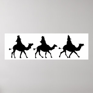 Pôster Christmas Magi Silhouette