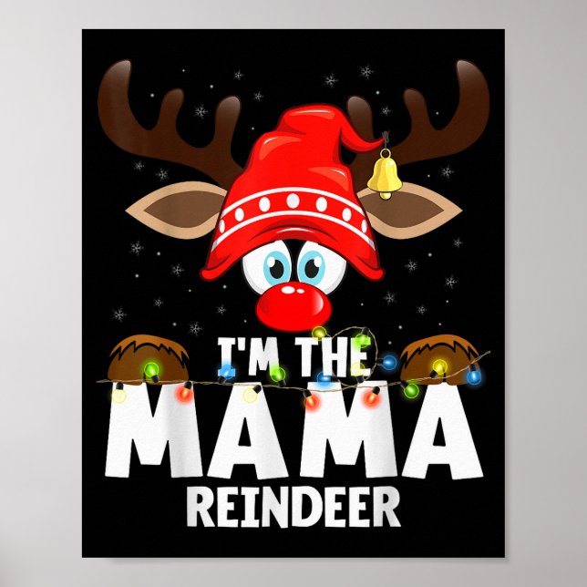 Poster Christmas Matching I'm The Mama Reindeer  (Frente)