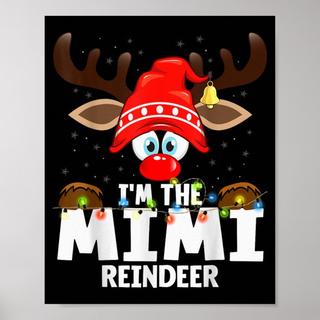 Poster Christmas Matching I'm The Mimi Reindeer  (Frente)
