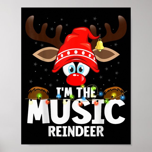 Poster Christmas Matching I'm The Music Reindeer  (Frente)