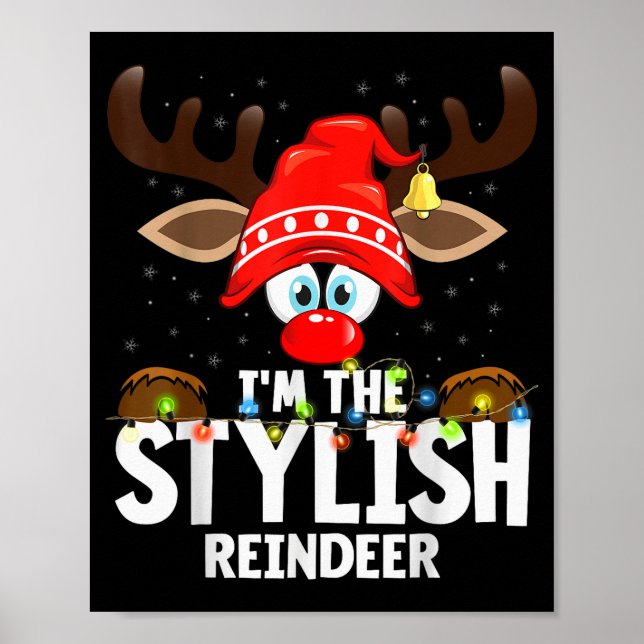 Poster Christmas Matching I'm The Stylish Reindeer  (Frente)