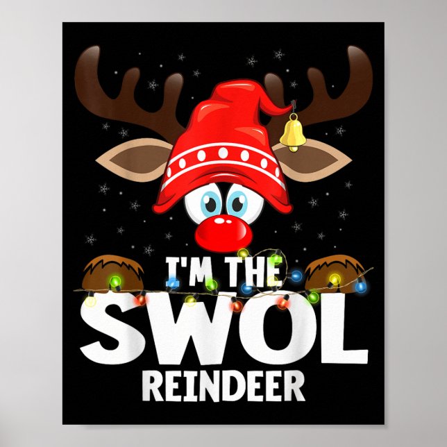 Poster Christmas Matching I'm The Swol Reindeer  (Frente)