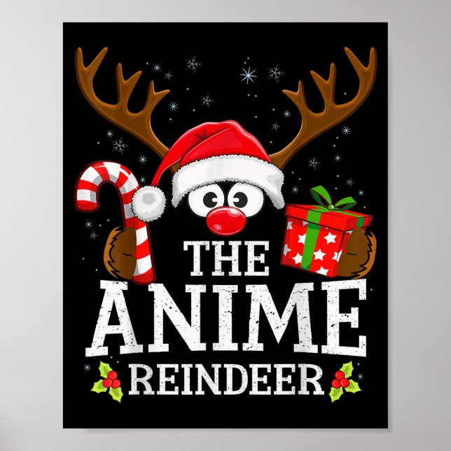 Poster Christmas Matching The Anime Reindeer Family  (Frente)
